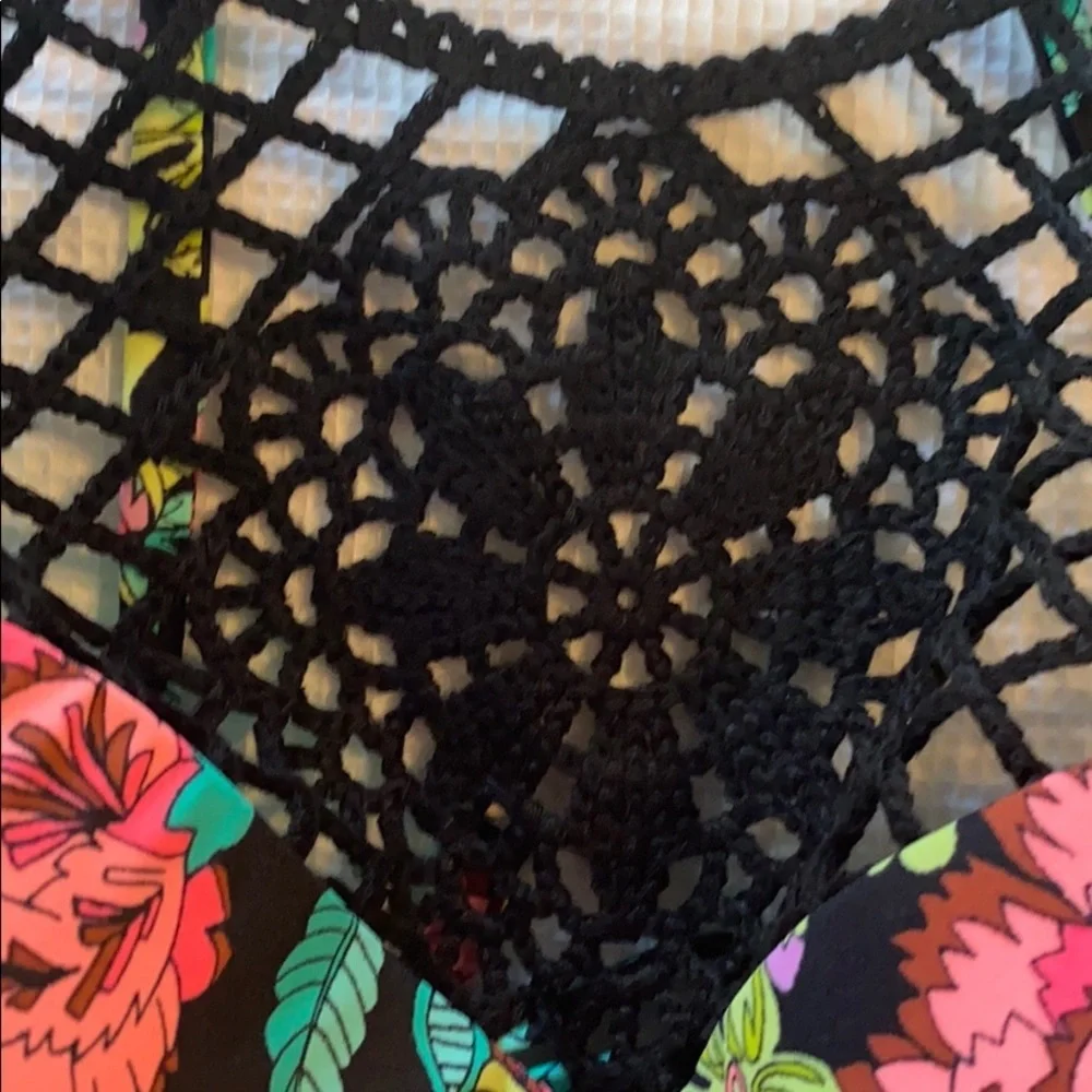 Shade & Shore biquíni top Halter size 34 C Floral